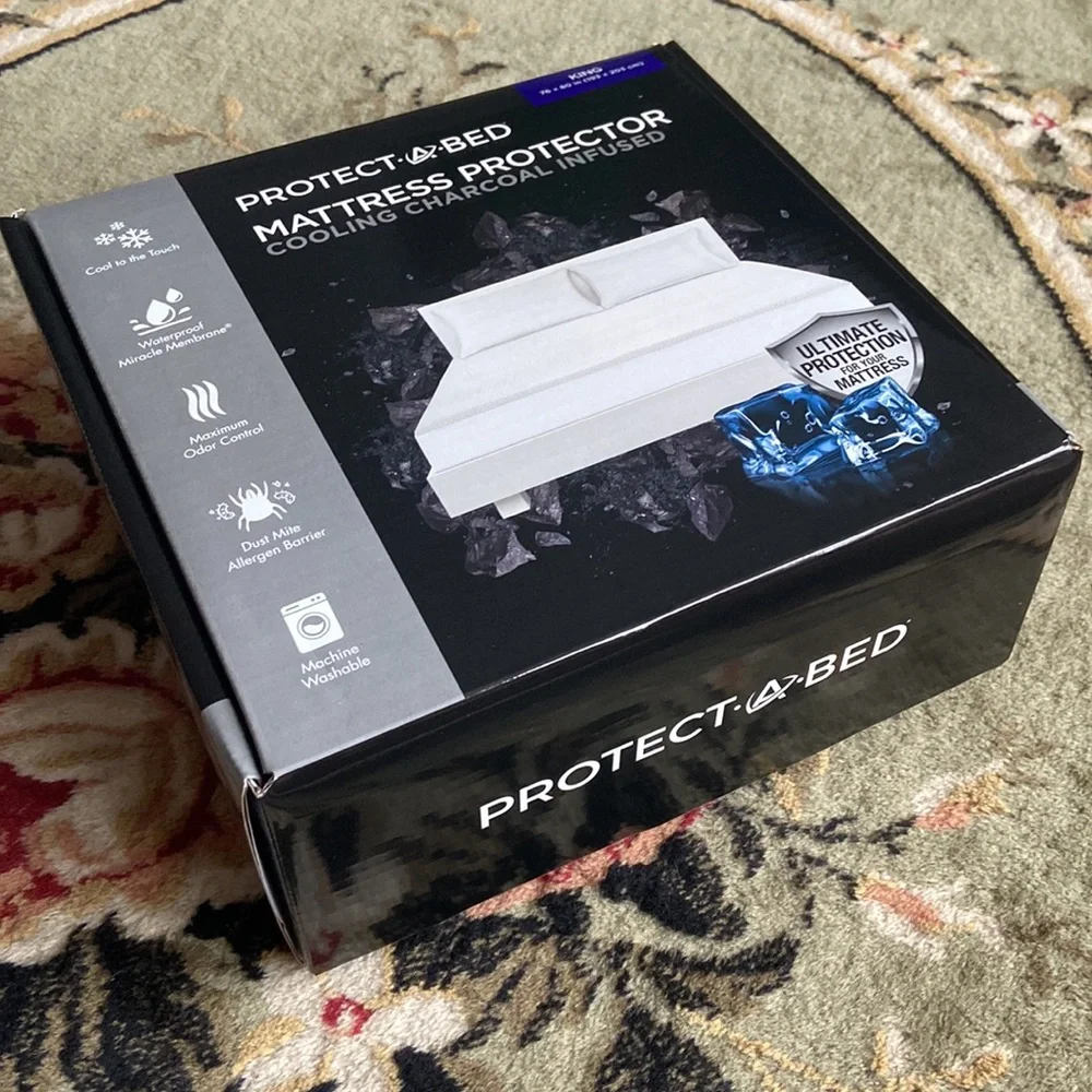 New charcoal mattress protector